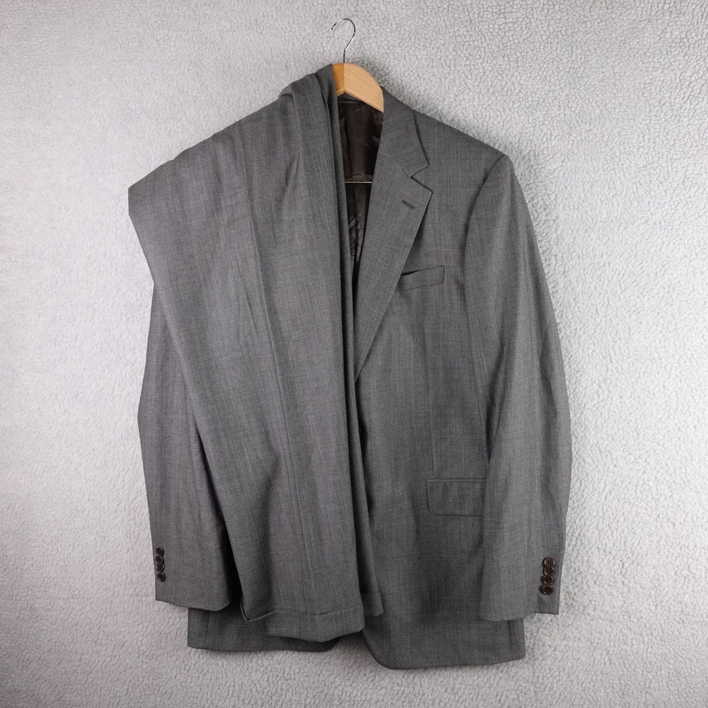 Vitale Barberis Canonico Brooks Brothers Madison Mens Grey 2 Piece Suit Pleated